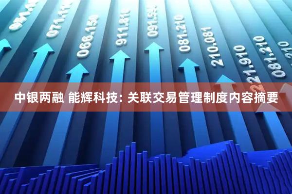 中银两融 能辉科技: 关联交易管理制度内容摘要