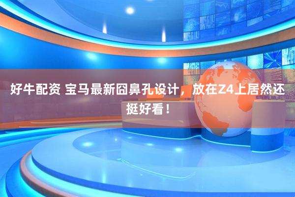 好牛配资 宝马最新囧鼻孔设计，放在Z4上居然还挺好看！